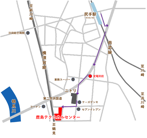 鹿島テクニカルセンター周辺地図